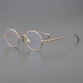 Biron Vintage Round Titanium Eyeglasses Frame Round Frames Southood Gold